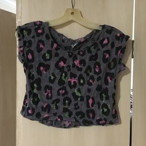Justice cheetah top size 10